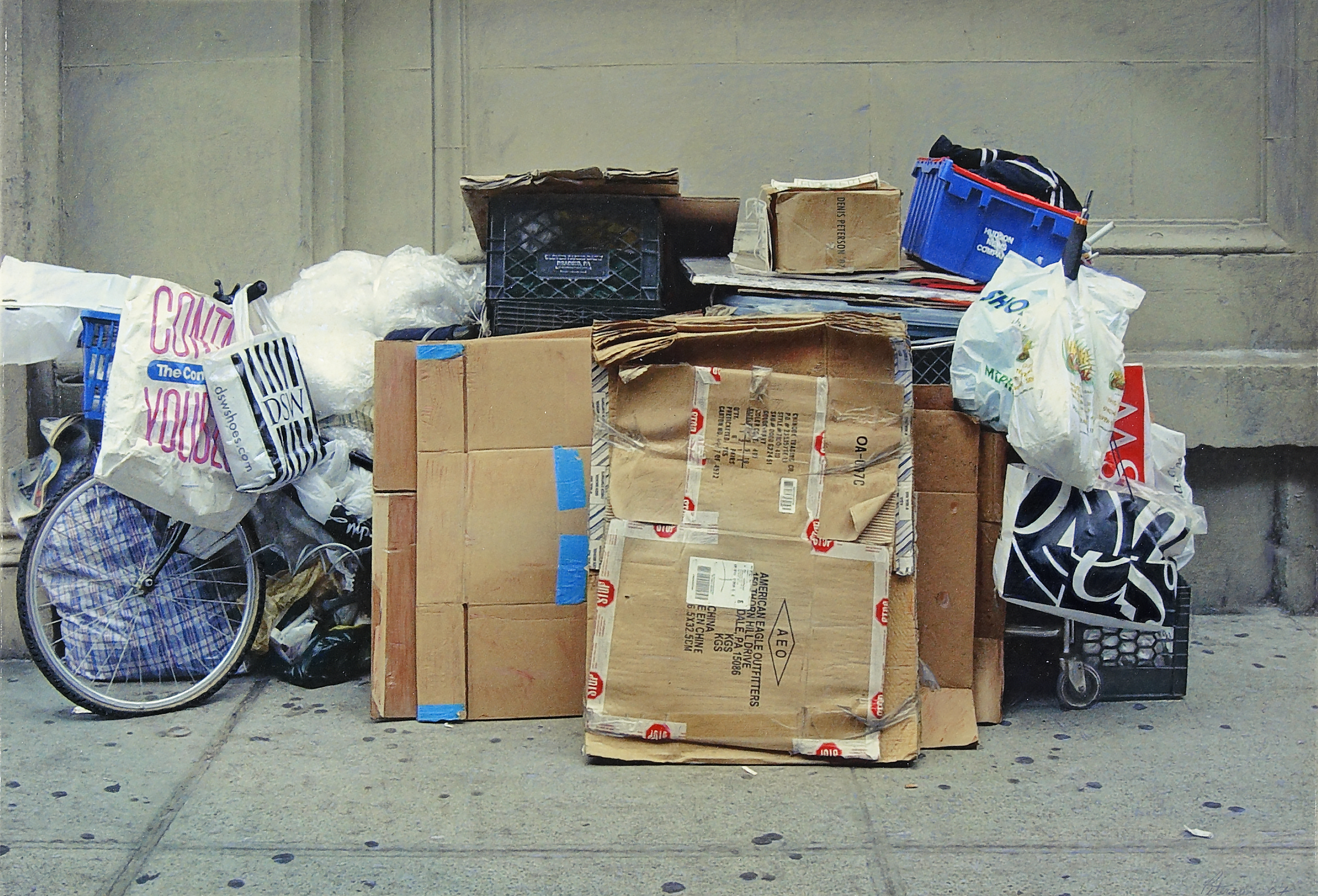  Photoreal still-life painting Apocalypse by Denis Peterson at JoAnne Artman Gallery